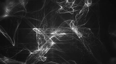 Space gold with particles and waves. Vídeo Stock 65433216