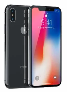 Space Gray Apple New iPhone X Stock Illustration