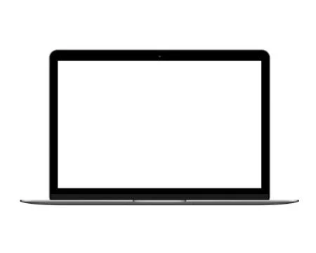 Space gray Apple The New MacBook notebook computer mockup イラスト素材