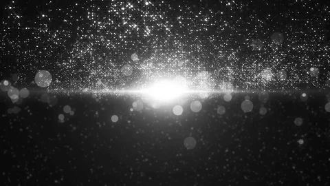 Space gray background with particles. Space silver dust with stars on black b Stock Footage 82456842