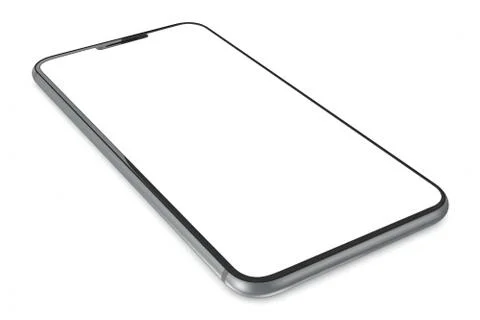 Space Gray smartphone with blank screen Stock Photos