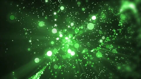 Space green background with particles. Vidéo 71263996