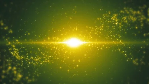 Space green background with particles. Space lime dust with stars. Sunlight o 動画素材 82448841