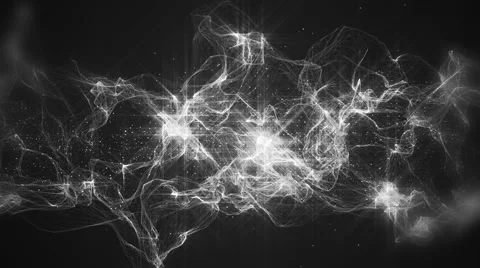 Space grey with particles and waves. 스톡 동영상 65433014