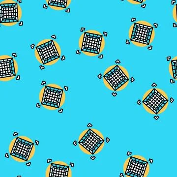 Space grid augmented reality vector seamless pattern イラスト素材