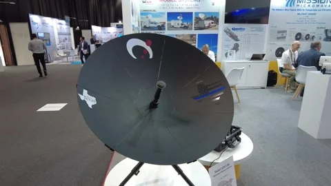 Space Groundcommunication Satellite Receiver 動画素材 242652430