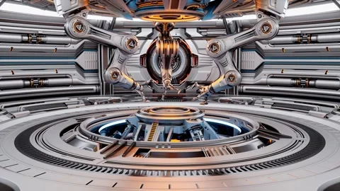 SPACE HALL 3b Stock Footage 255481919