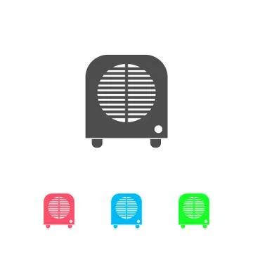 Space heater icon flat. Stock Illustration