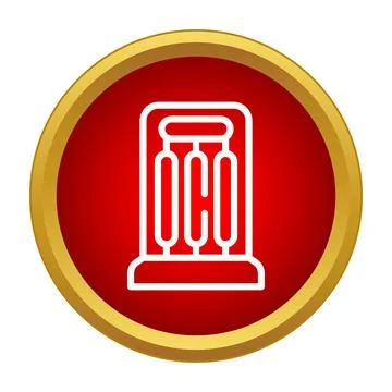 Space heater icon indicating warmth and electric heating Illustrazione stock