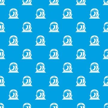 Space helmet pattern seamless blue 스톡 일러스트