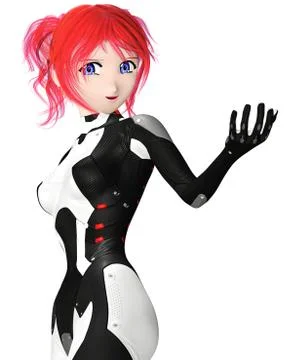 Space Heroine Stock Illustration