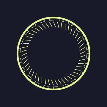Space hud round frame cartoon vector illustration 스톡 일러스트
