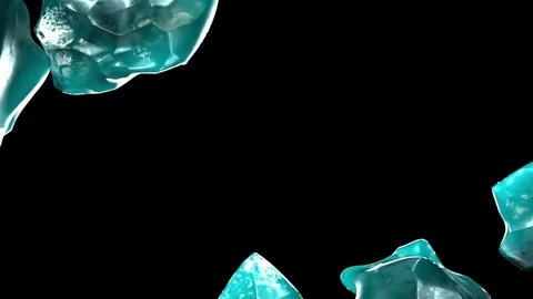 Space Ice Frame loop whith alpha layer Stock Footage 72632066