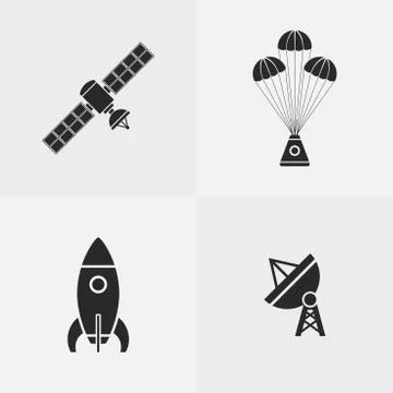 Space icon silhouette Stock Illustration