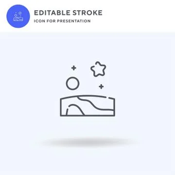 Space icon vector, filled flat sign, solid pictogram isolated on white, logo Ilustración de archivo