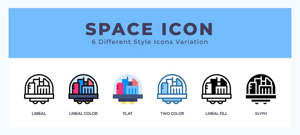 Space icons set. Different style of icons simple vector illustration. Stock Illustration