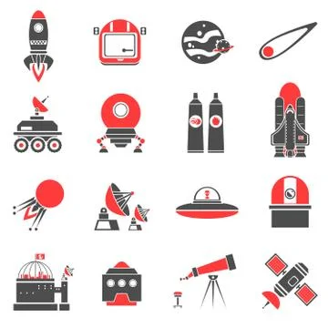 Space Icons Set 스톡 일러스트