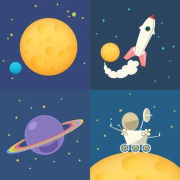 Space Icons Set 스톡 일러스트