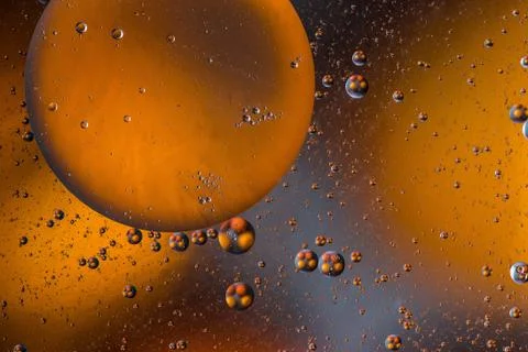 Space image of the other side of the moon, abstract background with orange Stock Photos