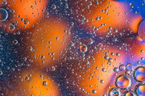 Space image of the other side of the moon, abstract background with orange Stock Photos