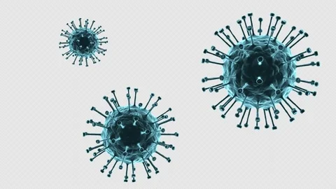 Space infected by an attacking virus. Alpha channel without background Stock Footage 168005398