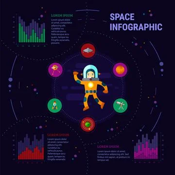 Space infographic Stock Illustration