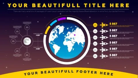 Space infographics elements イラスト素材
