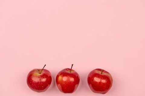 Space to insert on a light background with apples Stock Photos