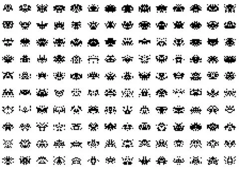 Space invaders An illustration of a simple set of space invaders ufos Copy... Stock Photos