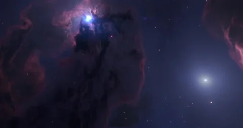 Space journey approaching nebula Stock Footage 235346518