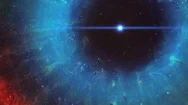 Space Journey Into Deep Space. Andromeda Galaxy Dynamic Helix Nebula Space Stock Footage