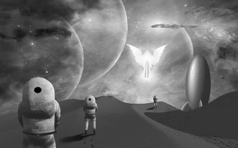 Space journey Illustrazione stock