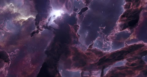 Space journey through nebula Vidéo 235167047