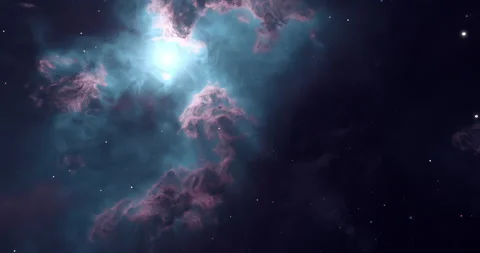 Space journey through nebula Stock Footage 235167070