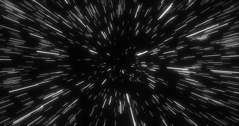 Space jump through the stars to a distant space. 3D rendering traveling through Stock Footage 287734191