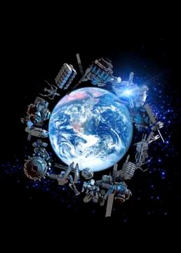 Space junk, conceptual artwork Stock Illustration