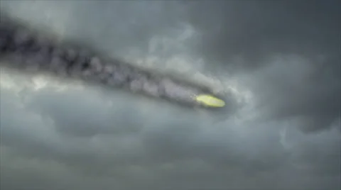 Space Junk or Space debris is burning in the atmosphere Stock Footage