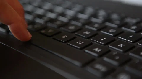 Space Key on Laptop Keyboard Stock Footage 38904679