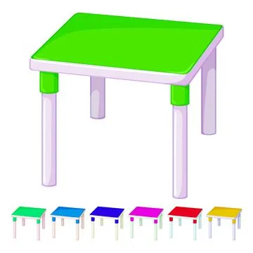 Space kid table cartoon vector graphic Stock Illustration