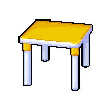 Space kid table pixel art vector illustration Stock Illustration