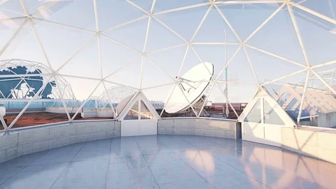 Space laboratory, sci-fi interior. life on mars, alien planet. Stock Footage 71046370