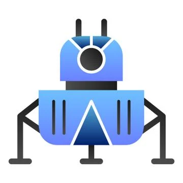 Space landing module flat icon. Cosmos color icons in trendy flat style Ilustración de archivo