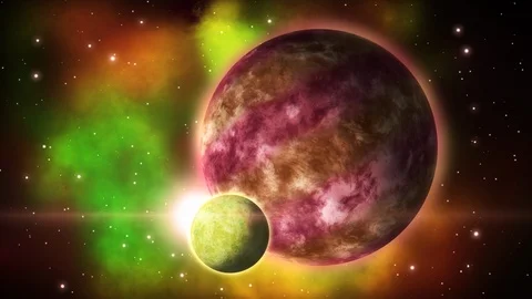 Space landscape. Loop. Stock Footage 92985972