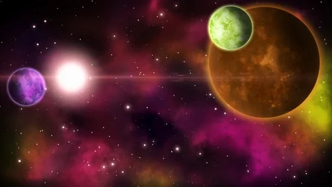 Space landscape. Loop. Stock Footage 93932772