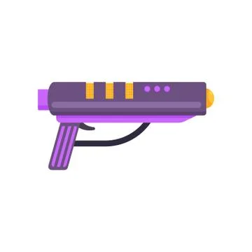 Space Laser Ray Gun Blaster Vector Illustration Stock Illustration