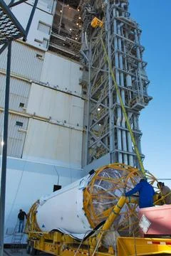 At Space Launch Complex 3 at Vandenberg Air Force Base in California techn... Stock Photos