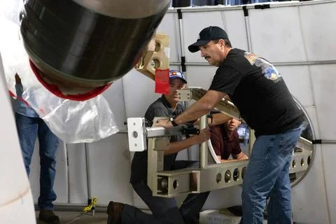 A Space Launch System (SLS) avionics handling tool demonstration takes pla... Stock Photos