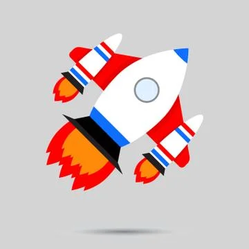 Space launch vector Stock Illustration