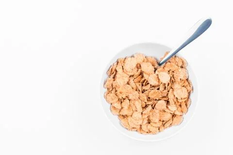 Space on the left and the right side plate of muesli Stock Photos