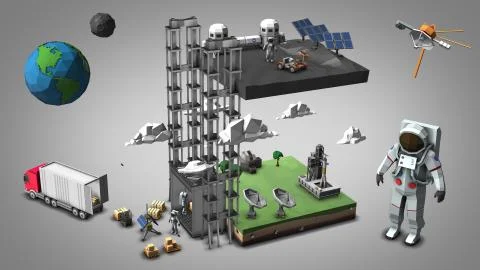 Space - lift Stock Illustration